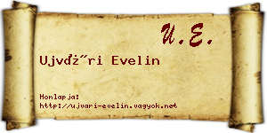 Ujvári Evelin névjegykártya